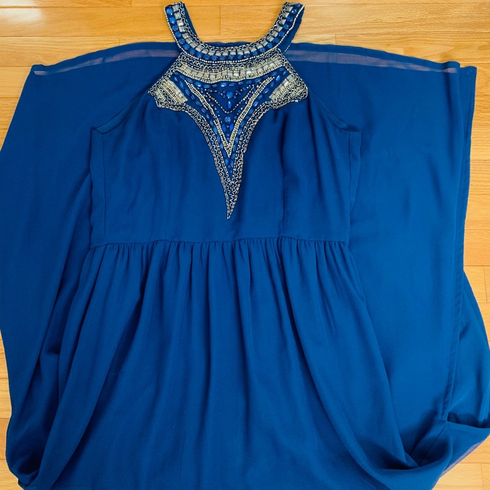 (ASOS) Long Chiffon Embellished Prom Dress